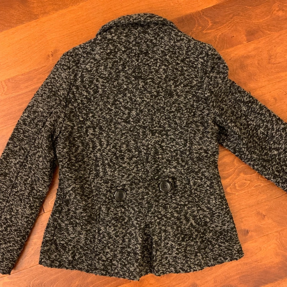 Black/Gray Pea Coat 🆕 - Picture 6 of 8